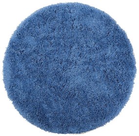 Kék hosszú szálú szőnyeg ⌀ 140 cm CIDE Beliani