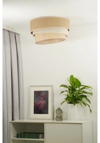 Duolla - Mennyezeti lámpa YUTE TRIO 3xE27/15W/230V átm. 60 cm barna/szürke/bézs