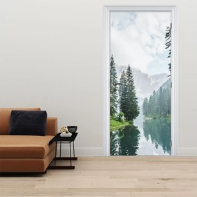 Fotótapéta ajtóra - Erdei tó (95x205cm)