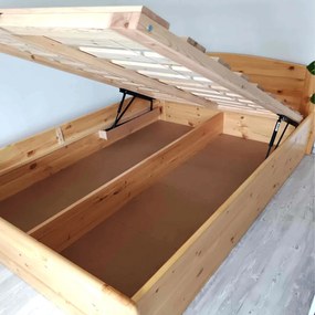 Herkules fenyő ágyneműtartós ágy 140'x200