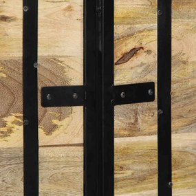 tömör fa mangó és vas fejtámla 140 cm