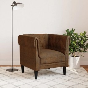 barna szövet Chesterfield kanapé