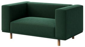 Sötétzöld bársony relaxációs fotel Kukumo – Ame Yens