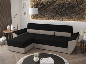 Sarok ülőgarnitúra Radiant L2 (fekete + szürke) (B). 1062220