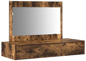 Fali sminkasztal Füstölt tölgy 100x40x70 cm