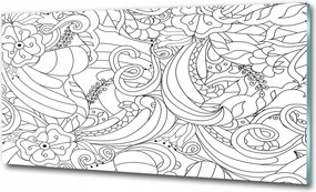 Fotó kép edzett üveg Virágos minta 125x50