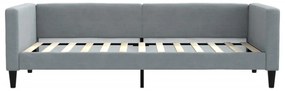 világosszürke szövet kanapéágy keret 90 x 200 cm