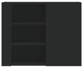 fekete szerelt fa faliszekrény 75 x 35 x 60 cm