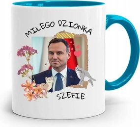 Duda András Kék Elnöki Bögre Neked, fényképes nyomattal