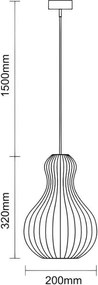 Tömör fa lámpa E27 / 200 - WRE111