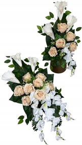 Csokor Nád Kompozíció Sír Temető Művirágok