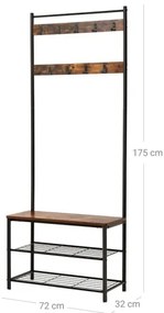 Álló fogas NAVOR barna/fekete