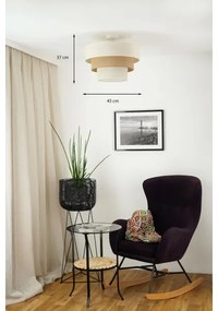 Brilagi DENVER LUNETA lógömb 1xE27/15W/230V, 45 cm, bézs/barna/krém