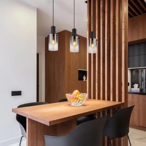 Globo 15907-3H - Csillár zsinóron FLORENTINA 3xE27/40W/230V fekete