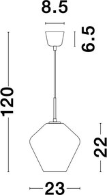 NOVALUCE 9724102 VEIRO Modern Függesztett Lámpa E27 IP20