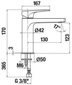 JIKA H3111X10041201 - CUBITO mosdócsap 17 cm, fényes króm