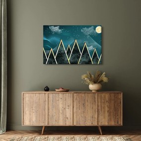 Kép - telihold az arany hegyek felett (90x60 cm)