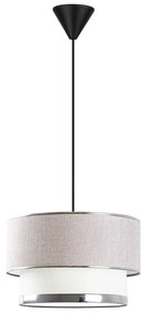 Szürke-ezüstszínű függőlámpa textil búrával ø 30 cm Cake – Opviq lights