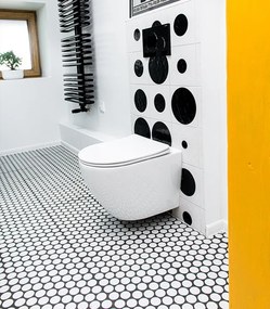 Eros ES BELLA SLIM - fali WC - WC ülőkével - TORNADO öblítés - perem nélküli - 49 cm