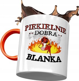 Narancssárga Bögre Blanka Barátnőknek Ajándék Nyomtatott Fotóval