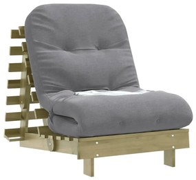 tömör impregnált fenyőfa futon kanapéágy matraccal 70x206x11 cm