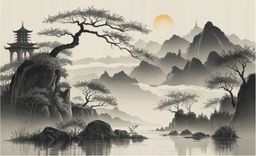 Divatos Flizelin Fali Tapéta Furnér Keleti táj 416x254 Ragasztó