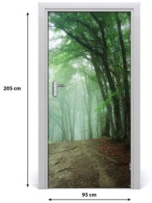 Ajtó tapéta Köd az erdőben 85x205 cm