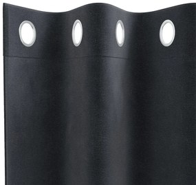 Sötétítőfüggönyök Fémgyűrűkkel 2 db Sötétszürke Velúr