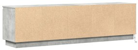 TV szekrény LED beton szürke 180x38x49 cm műgyanta