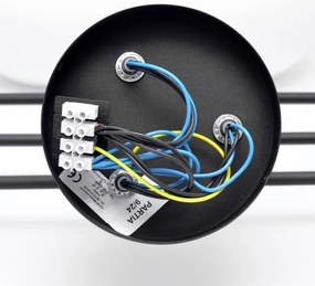 Felületre szerelhető csillár MOON 6xE27/15W/230V fekete