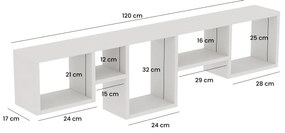 Fali polc Amanos - White