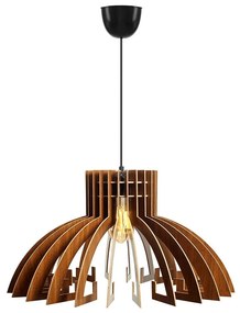 Csillár zsinóron 1xE27/60W/230V barna átm. 39 cm