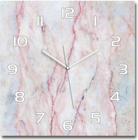 Nagy négyzet alakú üveg falióra Márvány 60x60