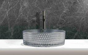 AREZZO design GLAM üvegmosdó, világosszürke