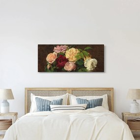 Kép - Henri Fantin-Latour, Roses de Nice on a Table, reprodukciók (120x50 cm)