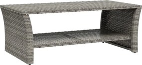 vidaXL szürke polyrattan dohányzóasztal 100 x 50 x 40 cm