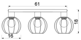 Spotlámpa LAPS 3xE27/15W/230V fekete