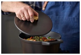 Indukciós tűzhelyhez alkalmas öntöttvas edény fedővel 3,6 l – Holm