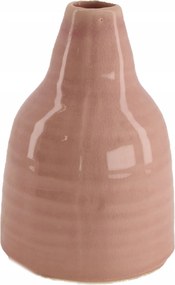 Modern kerámia virágváza rózsaszín 16 cm ajándék nappaliba