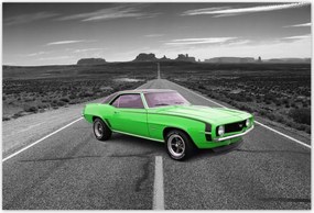 Poszterek 200x135 Zöld autó autópálya