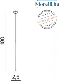 AZZARDO 3156 LOUISELED Hengeres Függesztett Lámpa LED IP20