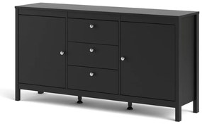Fekete alacsony komód 152x80 cm Madrid – Tvilum