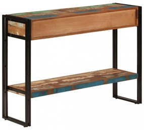 tömör újrahasznosított fa tálalóasztal 110x30x76 cm