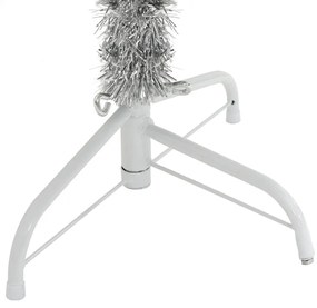 Mesterséges, előre világított karácsonyi fa Ezüst 150 cm PET