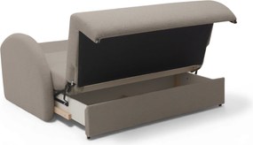 Nubi ágyazható kanapé 3 személyes 140 cm, tárolóval - bézs boucle Quelle 16