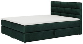 Franciaágy  Boxspring 160x200 cm Waller (sötétzöld) (ágyráccsal és matraccal). 1007723