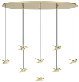 Eglo 390397 - LED Dimmelhető csillár zsinóron PARATEBUENO 8xLED/4,2W/230V arany