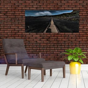 Egy kép a fa útról alkonyatkor (120x50 cm)