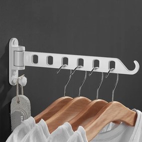 Ruhaakasztó falra szerelhető, öntapadós, fehér