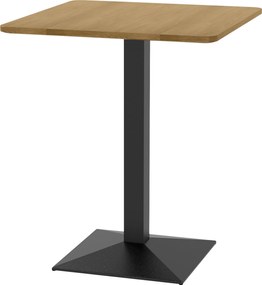 HOMCOM 70 x 70 cm négyzet étkezőasztal 2 személyre – fahatású lap, fekete acélváz, sötétbarna | Aosom